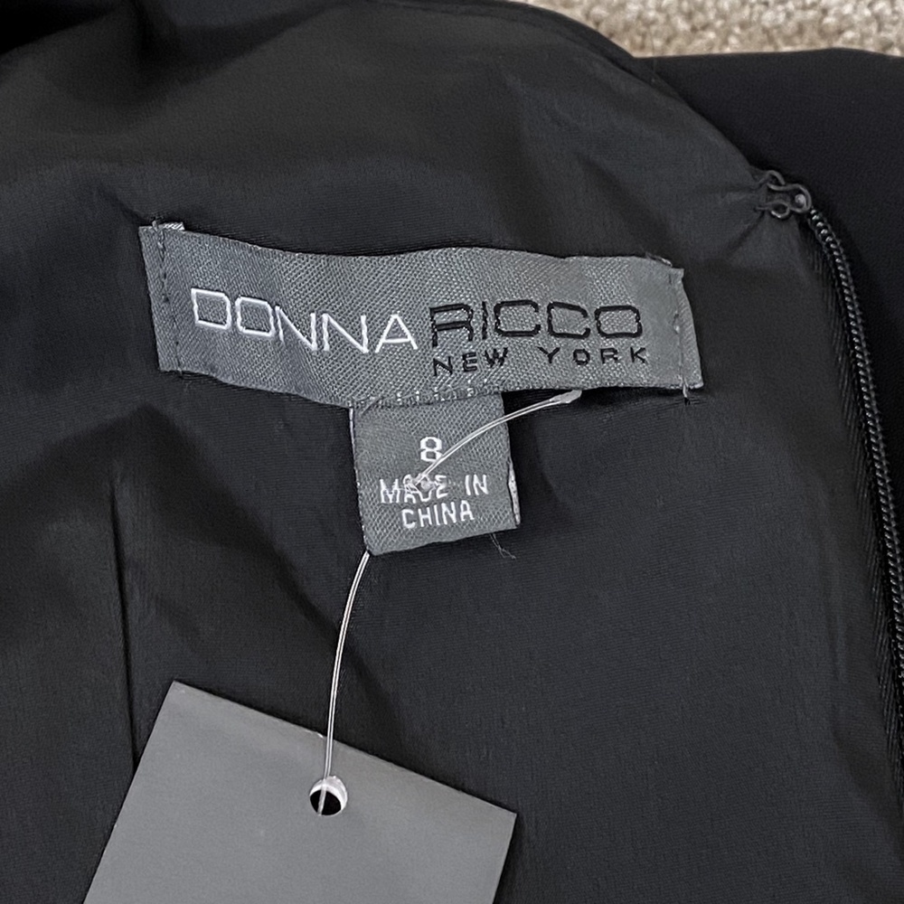 Donna Ricco Black Lace Cocktail Dress - Picture 9 of 10